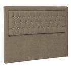 Cabeceira Casal Iasi P04 140 cm Suede Marrom Claro TCA 945 - Amarena Móveis - Am Decor