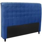 Cabeceira Casal Imperatriz 140 CM Suede Azul Marinho - D A Decor