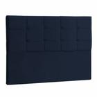 Cabeceira Casal Jordania 140 CM Suede Azul Marinho - D A Decor