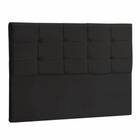 Cabeceira Casal Jordania 140 CM Suede Preto - D A Decor