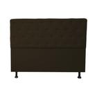 Cabeceira Casal Juliana 140cm Para Cama Box Suede Marrom - DS Estofados