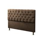 Cabeceira Casal King 190cm Para Cama Box Sofia Suede Marrom - DS Móveis