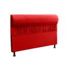 Cabeceira Casal King 190cm Para Cama Box Vitória Suede Vermelho - DS Estofados