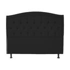 Cabeceira Casal King 195cm Para Cama Box Diana Suede Preto - DS Estofados