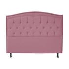 Cabeceira Casal King 195cm Para Cama Box Diana Suede Rosa - DS Estofados