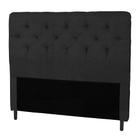 Cabeceira Casal King 195cm Para Cama Box Ravena Suede Preto - DS Estofados