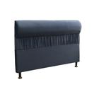 Cabeceira Casal King 195cm Para Cama Box Vitória Suede Azul - DS Móveis