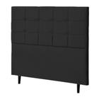 Cabeceira Casal King Bari 190cm Para Cama Box Suede Preto - DS Móveis