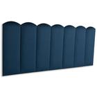 Cabeceira Casal Modulada Blu Interiores Nuvem Cama Box 140 cm x 60 cm MDF Veludo