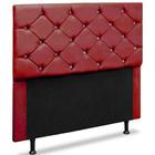 Cabeceira Casal Opala 140 CM Suede Vermelho - D A Decor