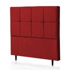 Cabeceira Casal  Poliana 140 CM Suede Vermelho - D A Decor