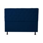 Cabeceira Casal Queen Juliana 160cm Para Cama Box Suede Azul Marinho - DS Estofados