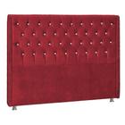 Cabeceira Casal Tóquio P04 140 cm Suede Vermelho TCA 53 - Amarena Móveis - Am Decor