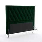 Cabeceira Centaurus 140 Para Cama Box de Casal N-026 Veludo Verde Aradecor