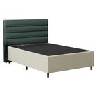 Cabeceira com Base para Cama Box Casal 138x188cm Hit ID5 Corano Bege/Linho Verde - Mpozenato