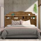 Cabeceira com Prateleiras para Cama Casal - Canela Wood