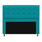 Cabeceira Copenhague 160 cm Queen Size Suede Azul Turquesa - ADJ Decor