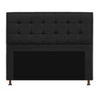 Cabeceira Copenhague 195 cm King Size Suede Preto - Doce Sonho Móveis