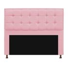 Cabeceira Copenhague 195 cm King Size Suede Rosa Bebê AM Decor