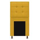 Cabeceira Copenhague 90 cm Solteiro Suede Amarelo - Doce Sonho Móveis