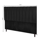 Cabeceira Corolla Preto Estofada para Cama Box Casal Queen Size 164Cm Quarto Luxo - CasaLar Decor