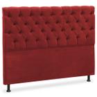 Cabeceira Cristal Estofada Casal 140cm Animale Vermelho - JS