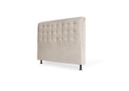 Cabeceira De Cama Box Ana King 195cm X 118cm Suede Bege Ms Decor