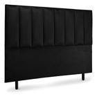 Cabeceira de Cama Box Carla Casal 140 cm Suede Preto - EC Móveis