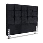 Cabeceira de Cama Box Casal 138 cm Atlanta Larhome Suede Veludo Preto.