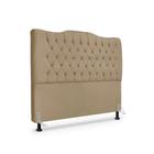 Cabeceira de Cama Box Casal 140 cm Dunas - Veludo Bege Escuro