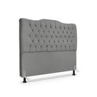 Cabeceira de Cama Box Casal 140 cm Dunas - Veludo Cinza Grafite