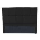 Cabeceira De Cama Box Casal Berlin 1,40 Suede preto