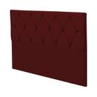 Cabeceira de Cama Box Elizabeth Botonê 195 cm Suede Marsala