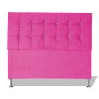 Cabeceira De Cama Box Estofada Berlim 140 cm  Suede Rosa Pink Ec Móveis