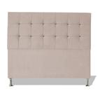 Cabeceira De Cama Box Estofada Berlim King 195 cm Suede Botão Strass Porcelana Ec Móveis