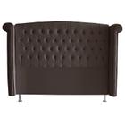 Cabeceira De Cama Box Luxo Casal 140 cm Suede Rosê Eli Móveis - Eli Móveis e Decoração