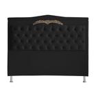 Cabeceira De Cama Box Madri Casal 140 cm Suede Preto Ec Móveis