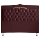 Cabeceira De Cama Box Madri Casal King 195 cm Suede Bordo Vinho Ec Móveis