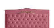 Cabeceira De Cama Box Painel Helena King 195 cm Retro Capitonê Botão Encapados Suede Rosa Bebê Eli Móveis