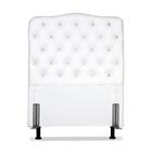 Cabeceira de Cama Box Solteiro 100 cm larg. Dunas Larhome Branco.