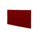 Cabeceira de Cama Box Solteiro 90 cm MÉXICO Estofada - Vermelho Suede