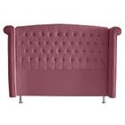 Cabeceira de Cama Box Toquio Casal Queen 160 cm Suede Rosa Bebê Ec Móveis