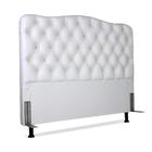 Cabeceira de Cama Box Viúva 128 cm Dunas Larhome Branco.