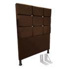 Cabeceira de Cama Box Viúva + Frame 130cm Estofada Lari Ct