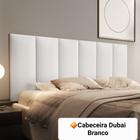 Cabeceira de Cama Casal 1,40 Estofada Cor Cinza Almofadada Painel Modelo Dubai