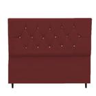 Cabeceira de Casal Box Estofada Capitonê Bordo Suede Geovana 1,60 cm - Móveis Trida