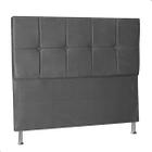 Cabeceira de Casal Cama Box Estofada 1,4 m Quarto Suede material sintético - Dal Poz