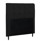 Cabeceira de Casal King 195cm Luna I02 Suede Preto - Mpozenato