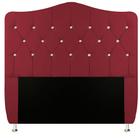 Cabeceira de Casal Para Cama Box Estofada Capitone com Strass 140 CM  Atena Nanda Decor