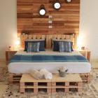 Cabeceira de Madeira Pallet para Cama de Casal